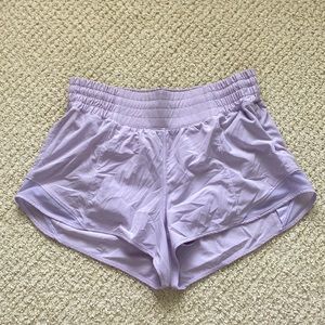 Lululemon Lilac High-Rise Hotty Hot Shorts